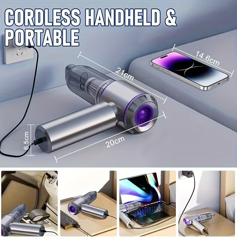 🚗15000Pa Portable High-Power Vacuum with Blower
