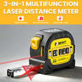 📐 3-in-1 Laser Measuring Tool: 60M Laser Distance Meter & 5M Tape Measure