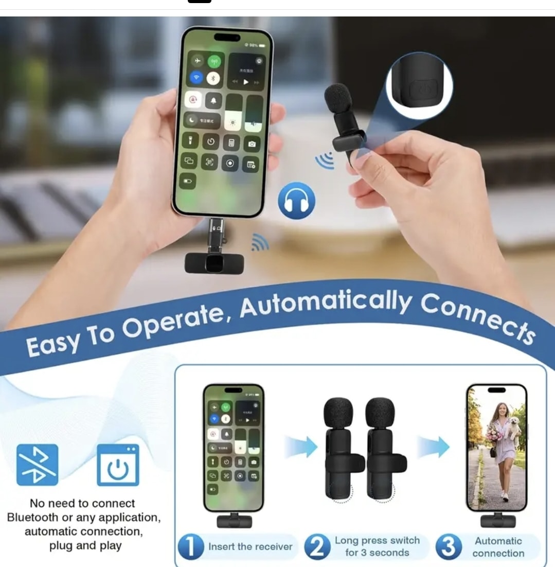 Wireless Lavalier Microphone Set