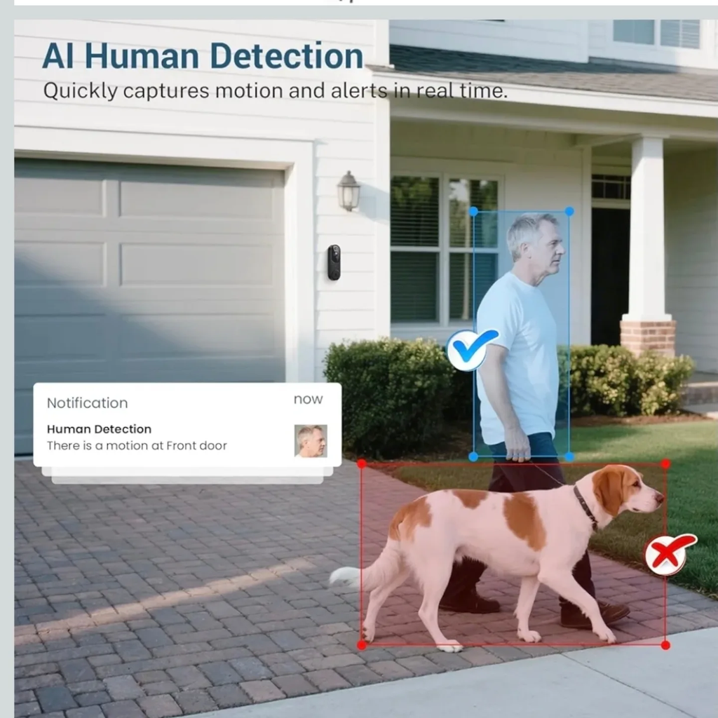 Smart AI Video Doorbell with Two-Way Talk