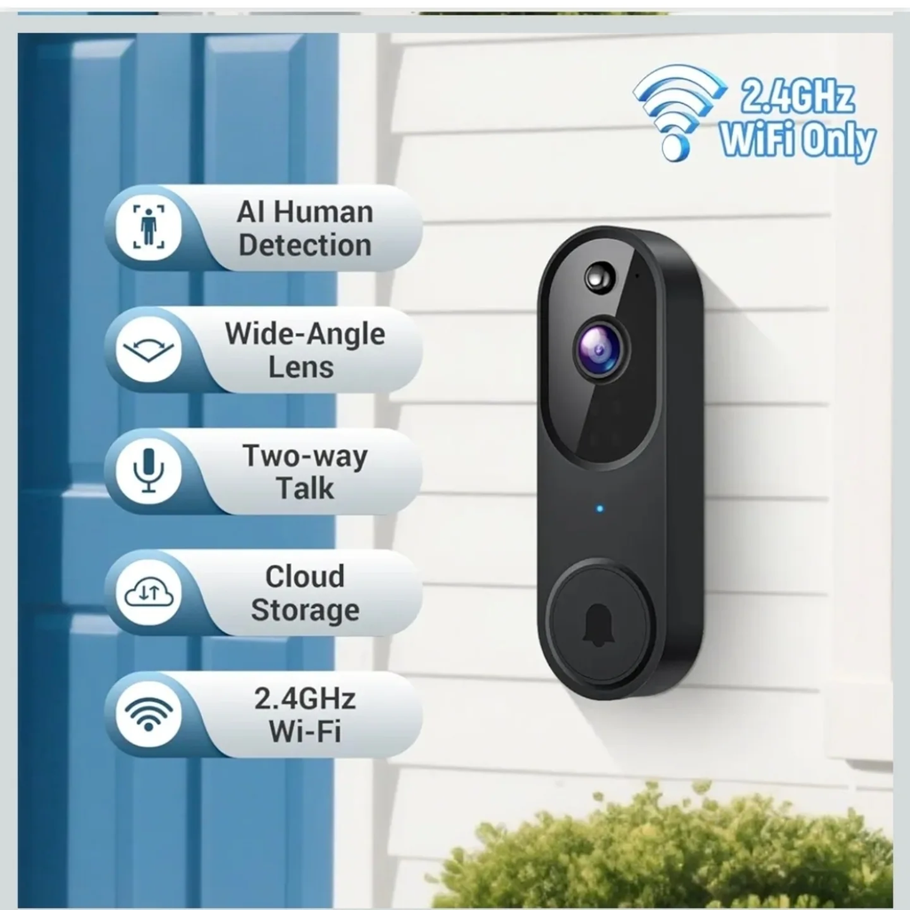 Smart AI Video Doorbell with Two-Way Talk