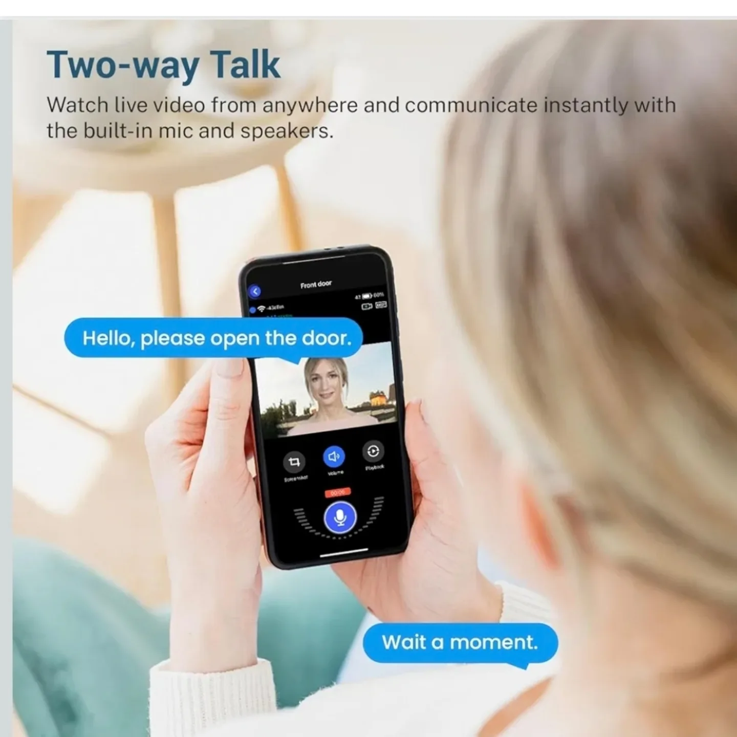 Smart AI Video Doorbell with Two-Way Talk