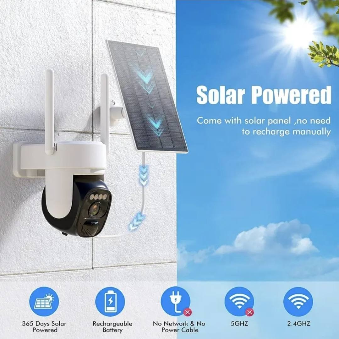 ✨  2K  Wireless 360°  Solar Security Camera ✨