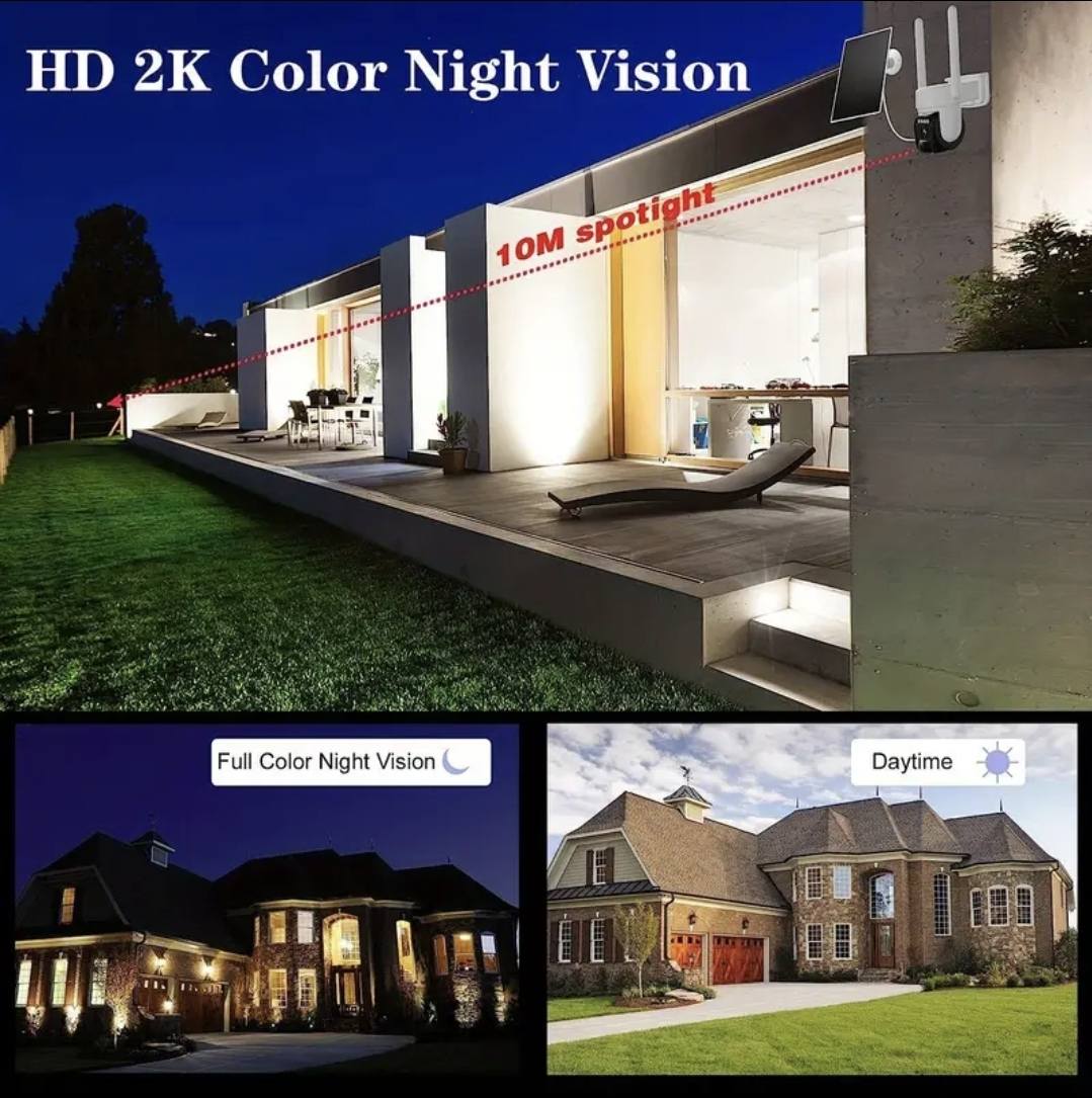 ✨  2K  Wireless 360°  Solar Security Camera ✨