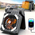 3-in-1 Rechargeable Solar Camping Fan | LED Lantern & Power Bank