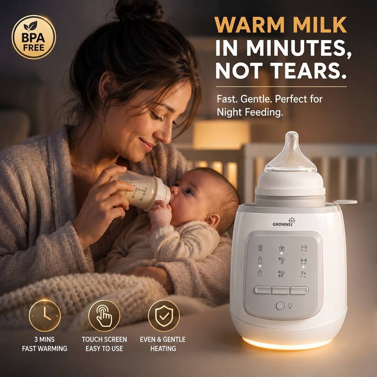 🍼 Grownsy 9-in-1 Baby Bottle Warmer