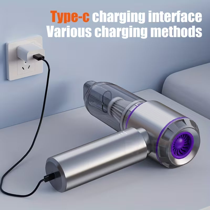 🚗15000Pa Portable High-Power Vacuum with Blower
