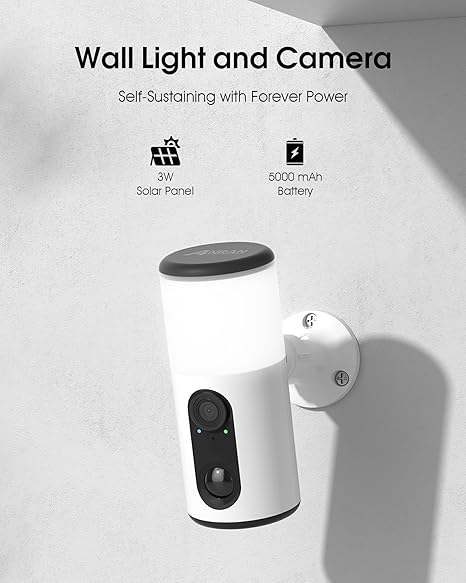 🎥 2K Solar Floodlight Security Camera