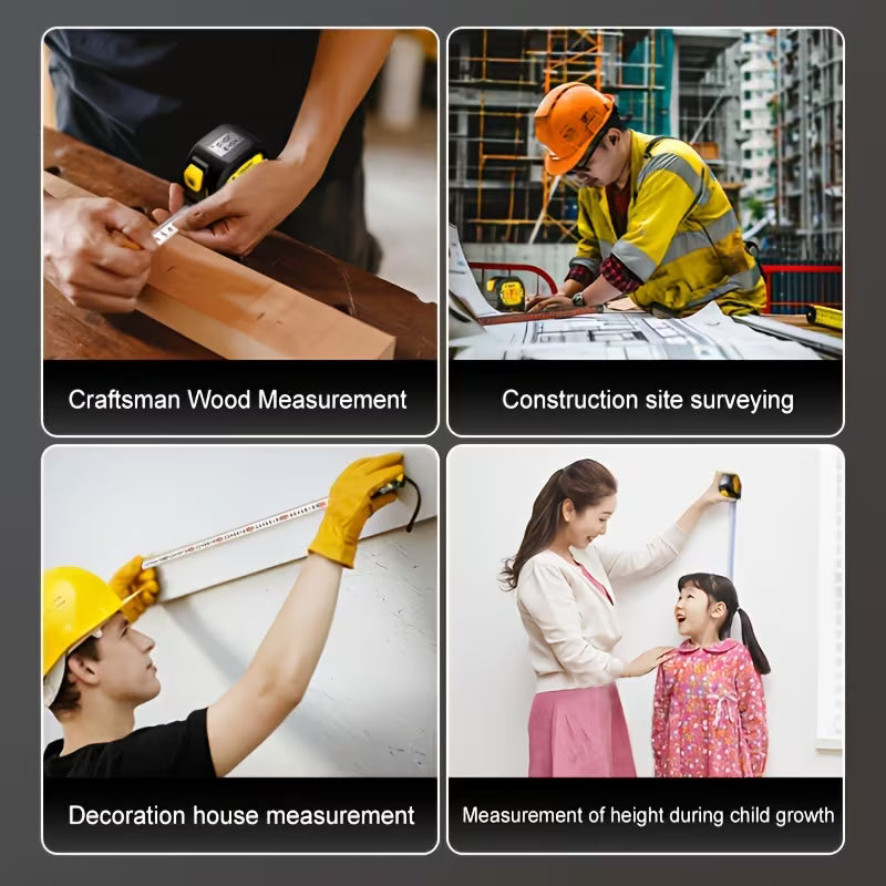 📐 3-in-1 Laser Measuring Tool: 60M Laser Distance Meter & 5M Tape Measure