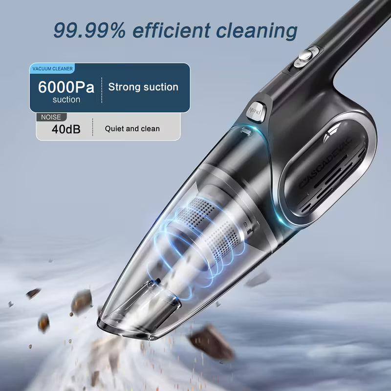 🚗 6000Pa Cascade Portable Vacuum Cleaner 💨