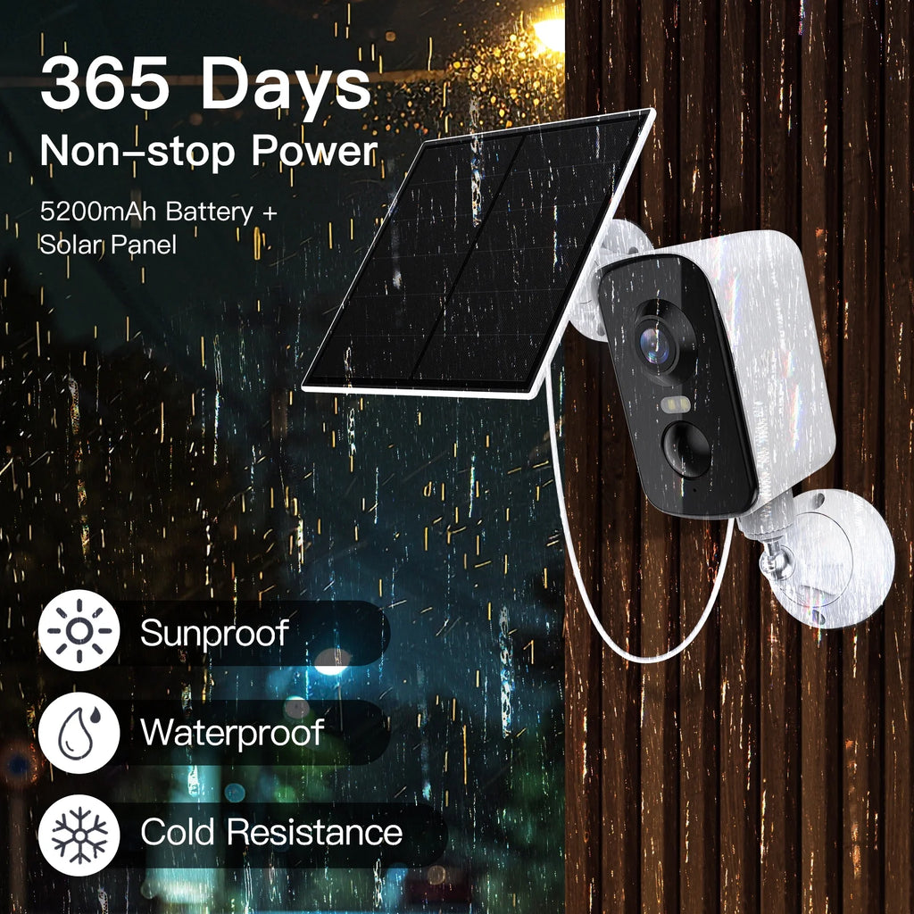 Laxihub 2K Solar Security Camera 🛡️