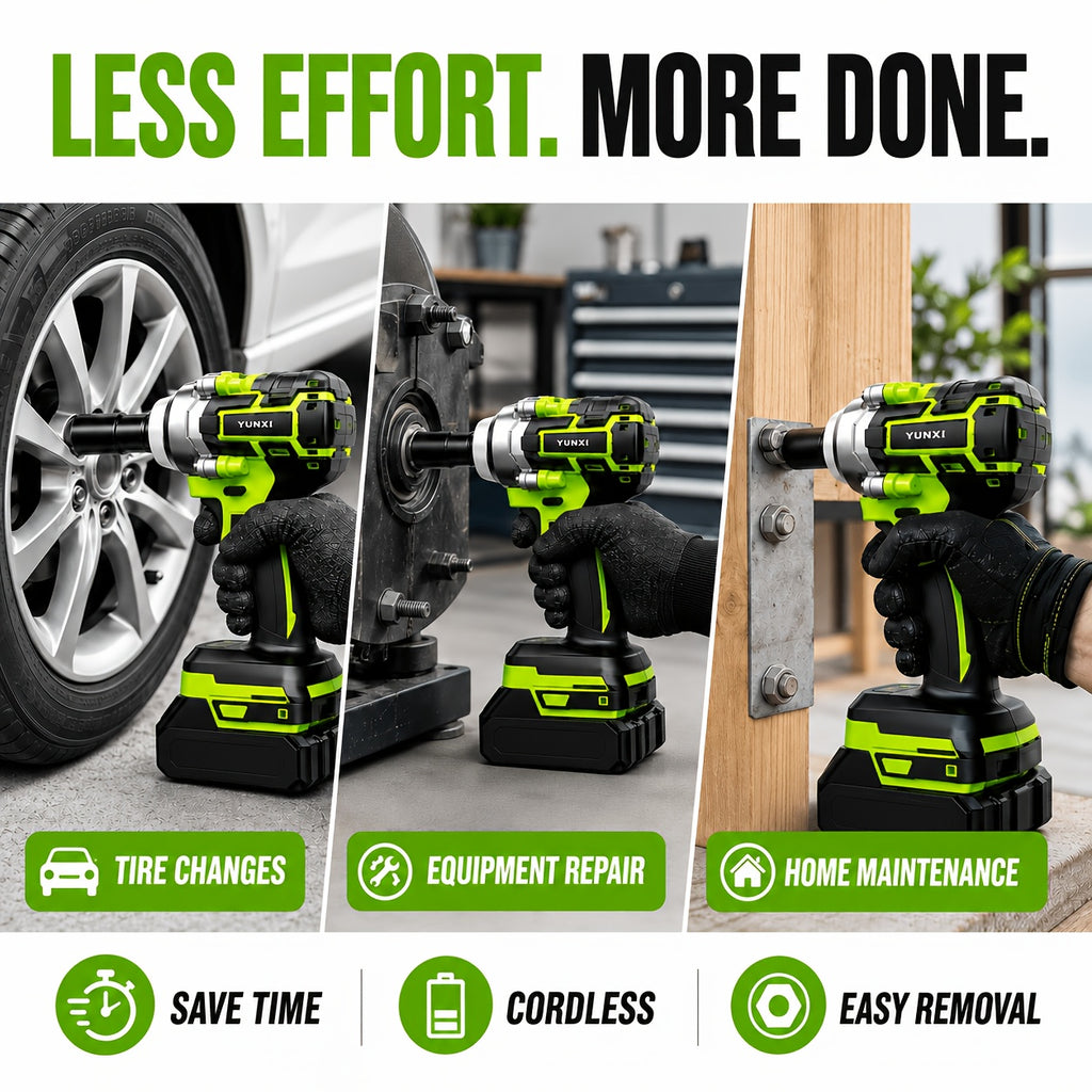 🔩 21V Brushless 3 in 1 Impact Wrench Set (Includes 2 Batteries)
