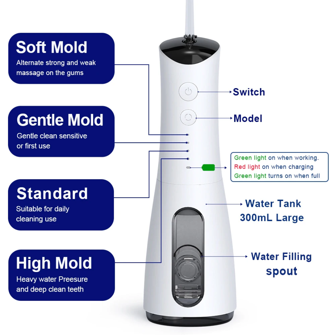 💧 300ML Cordless Water Dental Flosser 🦷✨